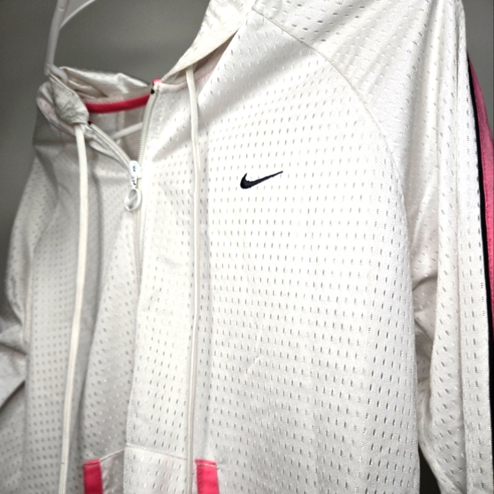 NIKE Medium Mesh Jacket White/Pink